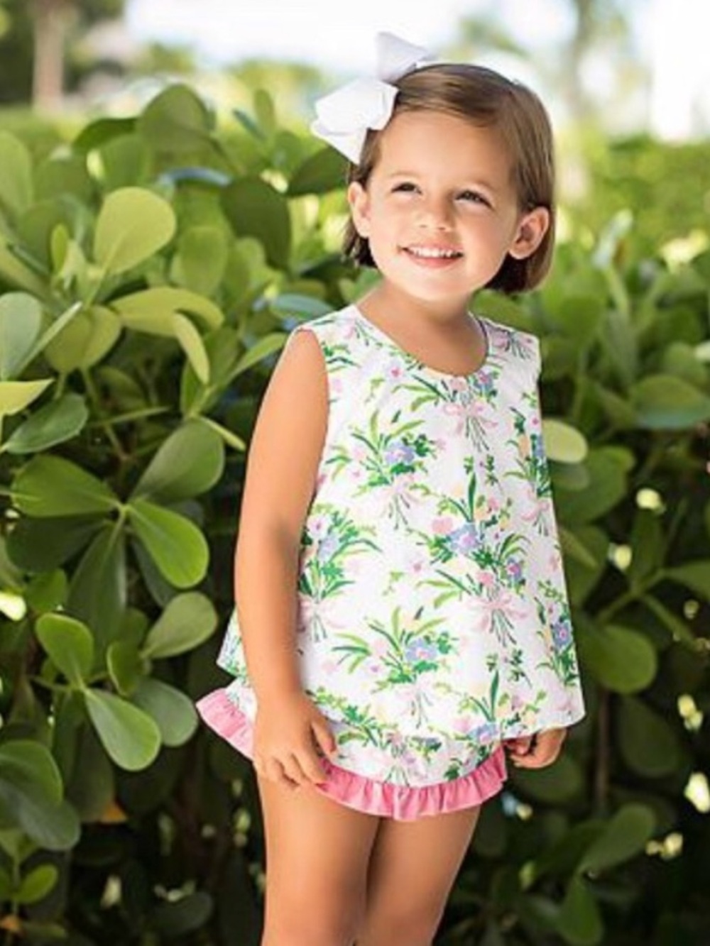 TBBC Mary Todd Tab Set - Grover Park Garden with Hamptons Pink